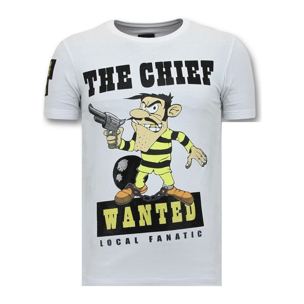 Textiel Heren T-shirts korte mouwen Local Fanatic Print The Chief Wanted Wit