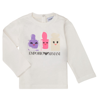 Textiel Meisjes T-shirts met lange mouwen Emporio Armani 6HET02-3J2IZ-0101 Wit