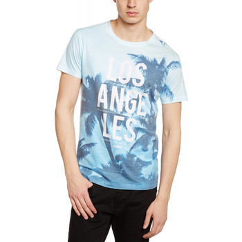 Textiel Heren T-shirts korte mouwen Deeluxe T-Shirt Homme Hacienda Bleu Ciel Blauw