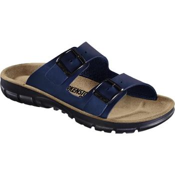 Schoenen Dames Leren slippers Birkenstock 520813 Blauw