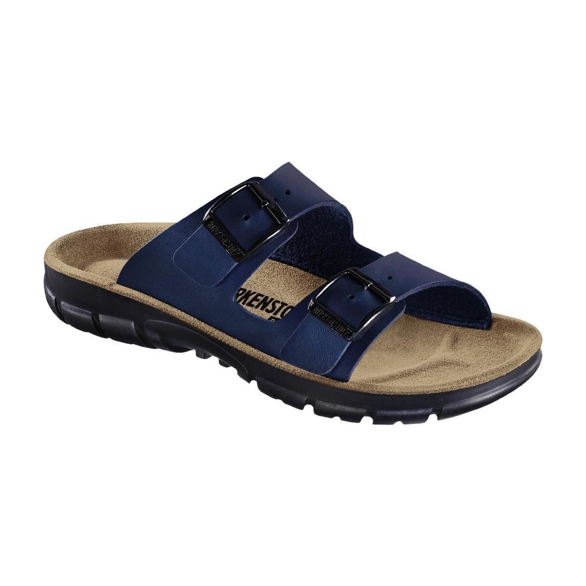 Schoenen Dames Leren slippers Birkenstock 520813 Blauw