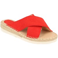 Schoenen Dames Leren slippers Suncolor 9082 Rood