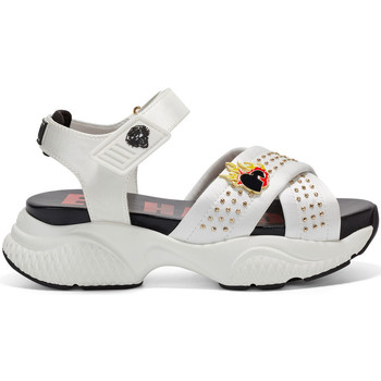 Schoenen Dames Sneakers Ed Hardy - Flaming sandal white Wit