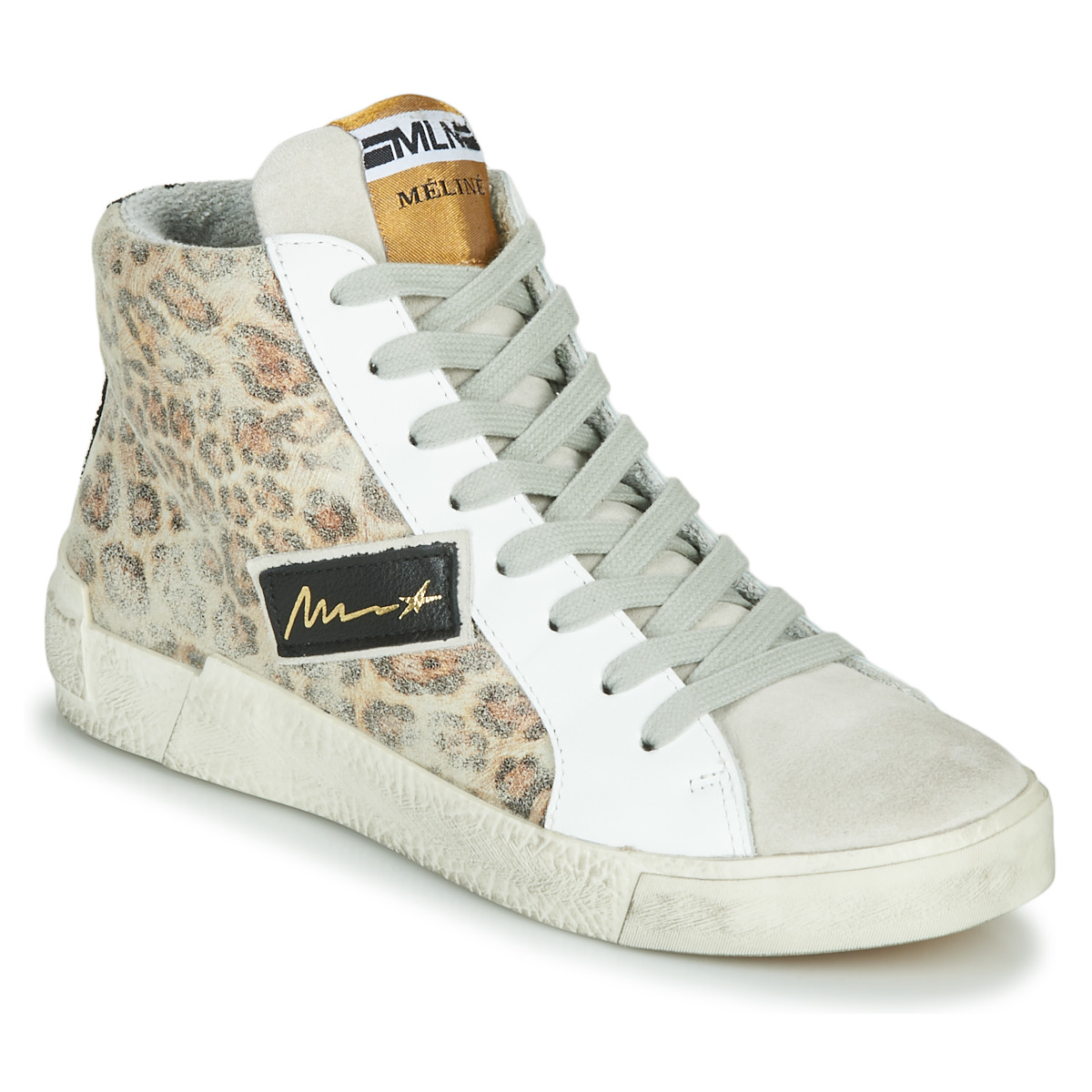 Schoenen Dames Hoge sneakers Meline NK5050 Beige / Leopard