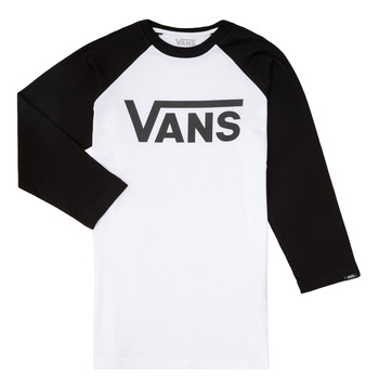 Textiel Jongens T-shirts met lange mouwen Vans VANS CLASSIC RAGLAN Zwart / Wit
