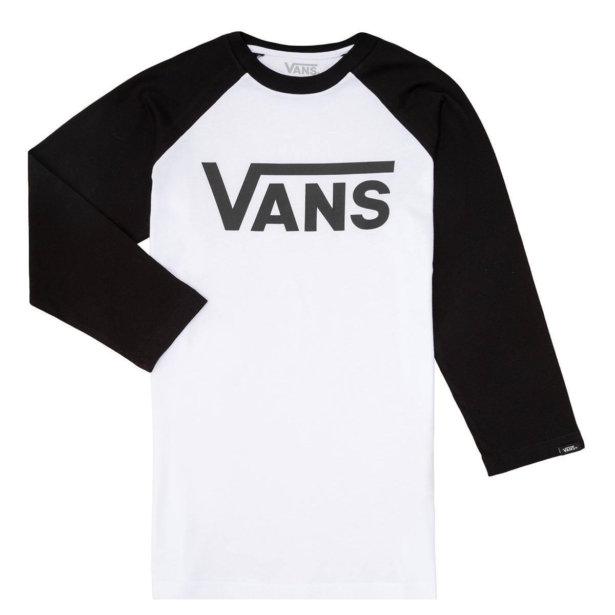 Textiel Kinderen T-shirts met lange mouwen Vans VANS CLASSIC RAGLAN Zwart / Wit