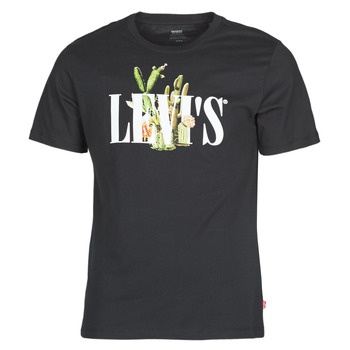 Textiel Heren T-shirts korte mouwen Levi's GRAPHIC CREWNECK TEE Zwart