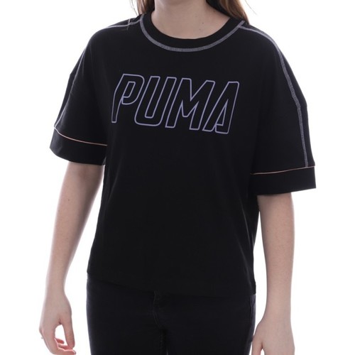 Textiel Dames T-shirts korte mouwen Puma  Zwart