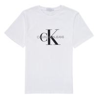 Textiel Kinderen T-shirts korte mouwen Calvin Klein Jeans MONOGRAM Wit