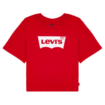 Textiel Meisjes T-shirts korte mouwen Levi's LIGHT BRIGHT CROPPED TEE Rood