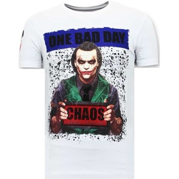 Textiel Heren T-shirts korte mouwen Local Fanatic Stoere The Joker Man Wit