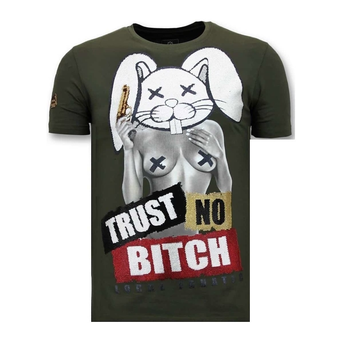 Textiel Heren T-shirts korte mouwen Local Fanatic Luxe Trust No Bitch Groen