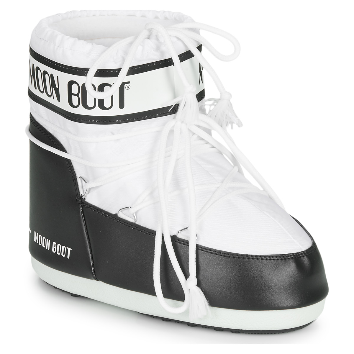Schoenen Dames Snowboots Moon Boot CLASSIC LOW 2 Wit /  zwart