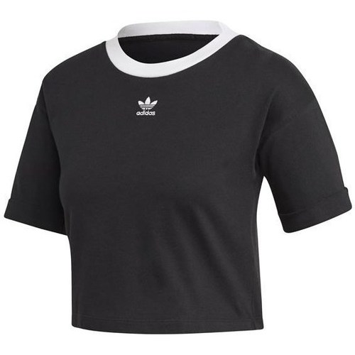 Textiel Dames T-shirts korte mouwen adidas Originals M10 Crop Top Zwart