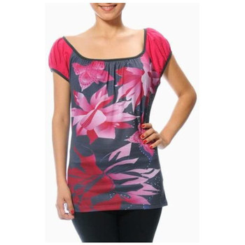 Textiel Dames T-shirts & Polo’s Smash T Shirt femme Batang gris/rose Roze