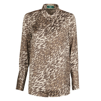 Textiel Dames Tops / Blousjes Guess VIVIAN Leopard