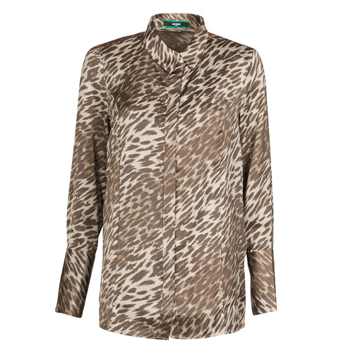 Textiel Dames Tops / Blousjes Guess VIVIAN Leopard