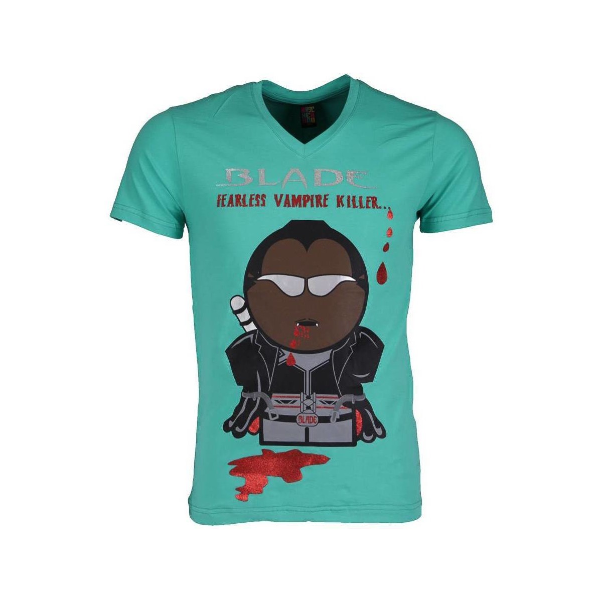 Textiel Heren T-shirts korte mouwen Local Fanatic Blade Fearless Vampire Killer Blauw