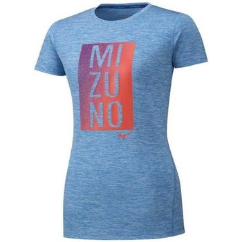Textiel Dames T-shirts korte mouwen Mizuno Core Graphic Tee Blauw