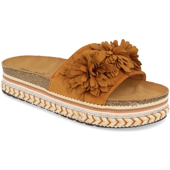 Schoenen Dames Leren slippers Ainy 9420 Brown