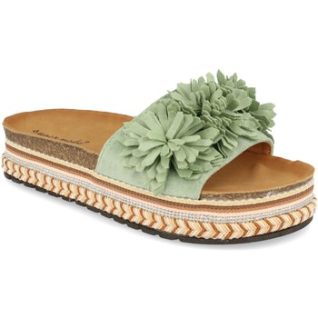 Schoenen Dames Leren slippers Ainy 9420 Groen