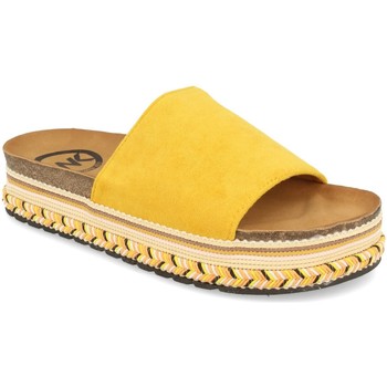 Schoenen Dames Leren slippers Woman Key CZ-10095 Amarillo
