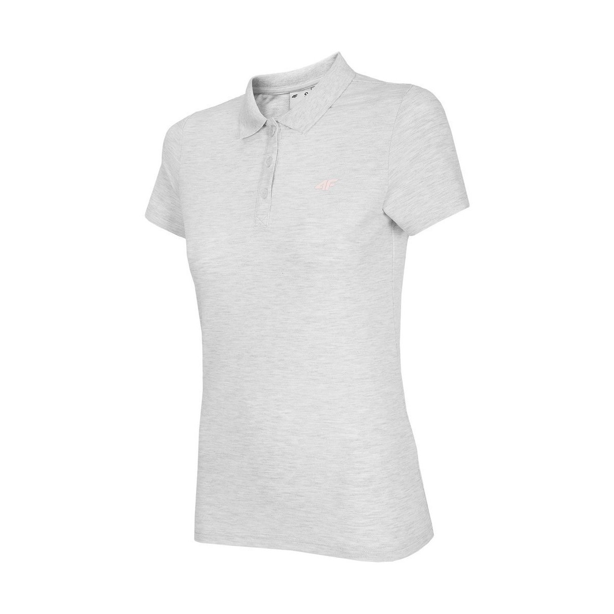 Textiel Dames T-shirts korte mouwen 4F NOSH4 TSD007 Biały Melanż Gris, Blanc