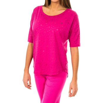 Textiel Dames T-shirts & Polo’s Tommy Hilfiger 1487903527-521 Roze