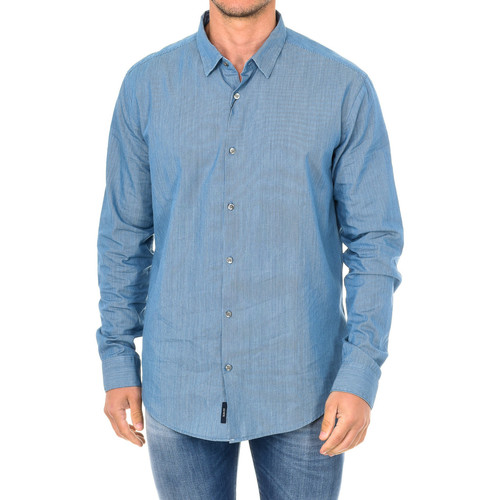 Textiel Heren Overhemden lange mouwen Emporio Armani 3Y6C09-6NDZZ-0500 Blauw