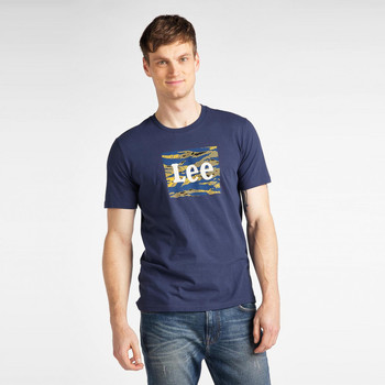 Textiel Heren T-shirts korte mouwen Lee T-shirt  Camo Package Dark Navy Blauw