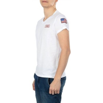 Textiel Heren T-shirts & Polo’s Nasa BASIC FLAG V NECK Wit