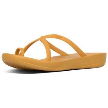 Schoenen Dames Slippers FitFlop iQUSION WAVE SLIDES - BAKED YELLOW es Zwart