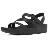 Schoenen Dames Sandalen / Open schoenen FitFlop THE SKINNY TM Z-CROSS SANDAL ALL BLACK LEATHER Zwart