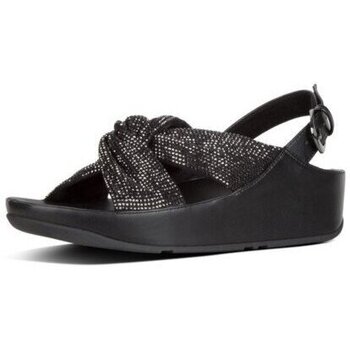 Schoenen Dames Sandalen / Open schoenen FitFlop TWISS CRYSTAL BACK-STRAP SANDALS BLACK Zwart