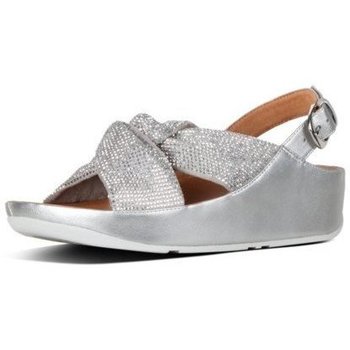 Schoenen Dames Sandalen / Open schoenen FitFlop TWISS CRYSTAL BACK-STRAP SANDALS SILVER Zwart