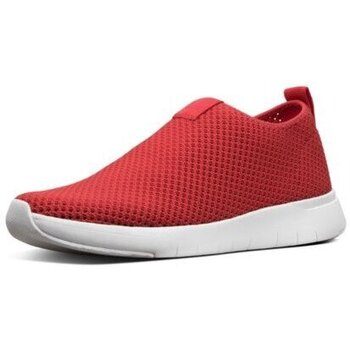 Schoenen Dames Lage sneakers FitFlop AIRMESH SNEAKERS HIGH TOP - PASSION RED CO Zwart