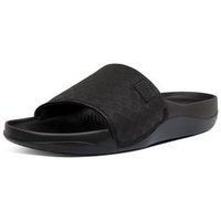 Schoenen Dames Leren slippers FitFlop BEACH POOL SLIDES ALL BLACK Goud
