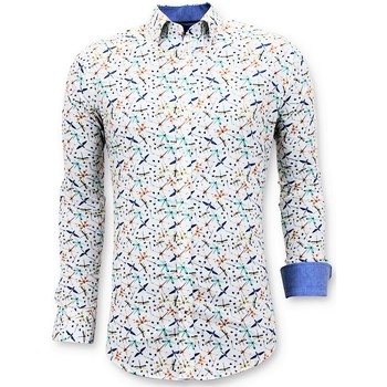 Textiel Heren Overhemden lange mouwen Tony Backer Luxe Digitale Print Wit
