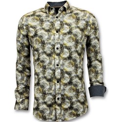Textiel Heren Overhemden lange mouwen Tony Backer Luxe Digitale Print Geel