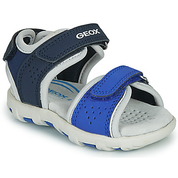 Schoenen Jongens Sandalen / Open schoenen Geox SANDAL PIANETA Blauw