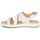 Schoenen Meisjes Sandalen / Open schoenen Geox J SANDAL REBECCA GIR Wit / Zilver
