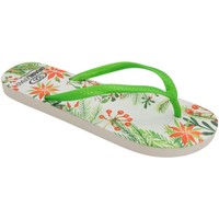 Schoenen Dames Slippers Brasileras Printed Tropicana Groen