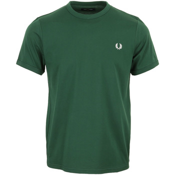 Textiel Heren T-shirts korte mouwen Fred Perry Ringer T-Shirt Groen