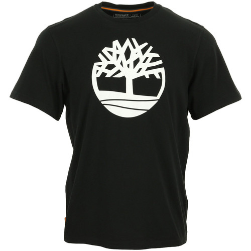Textiel Heren T-shirts korte mouwen Timberland Kennebec River Brand Tree Zwart