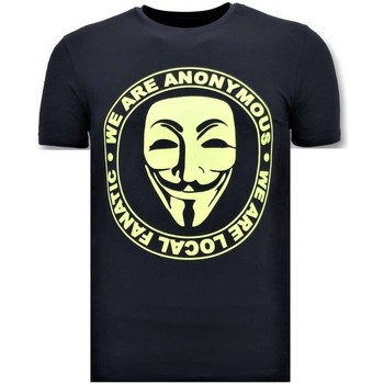 Textiel Heren T-shirts korte mouwen Local Fanatic We Are Anonymous Blauw