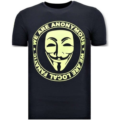 Textiel Heren T-shirts korte mouwen Local Fanatic We Are Anonymous Blauw