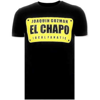 Textiel Heren T-shirts korte mouwen Local Fanatic Luxe Joaquin Guzman El Chapo Zwart