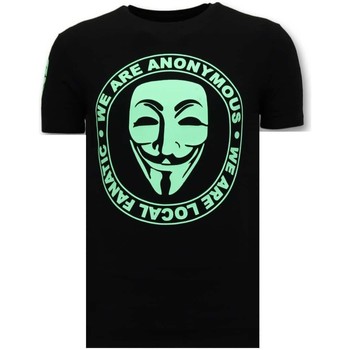 Textiel Heren T-shirts korte mouwen Local Fanatic We Are Anonymous Zwart