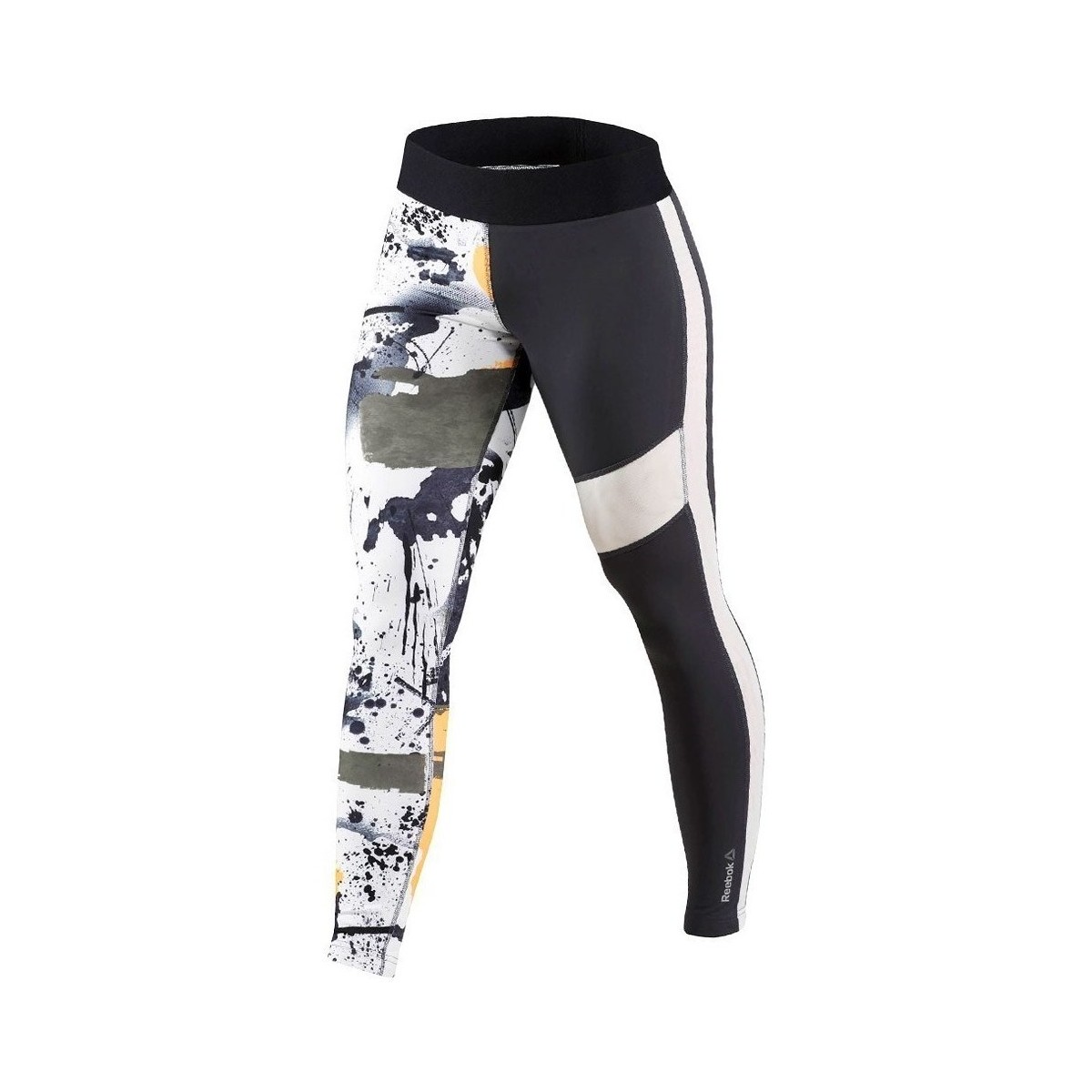 Textiel Dames Broeken / Pantalons Reebok Sport Elite Tight Blanc, Gris, Noir