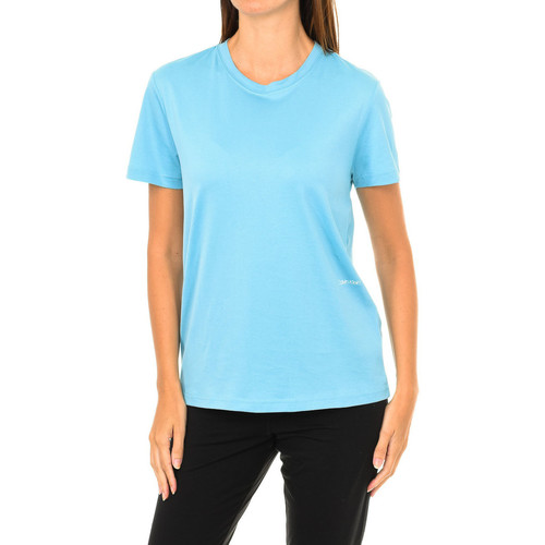 Textiel Dames T-shirts met lange mouwen Calvin Klein Jeans K20K200193-409 Blauw